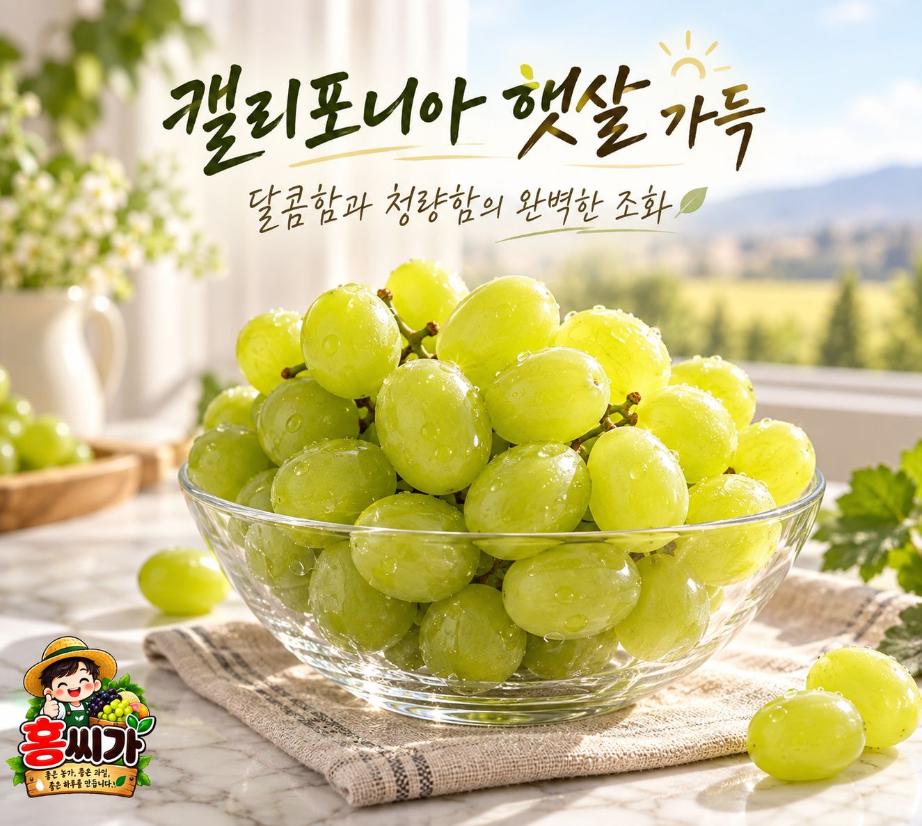 미국산 고당도 씨없는 청포도 상세 사진