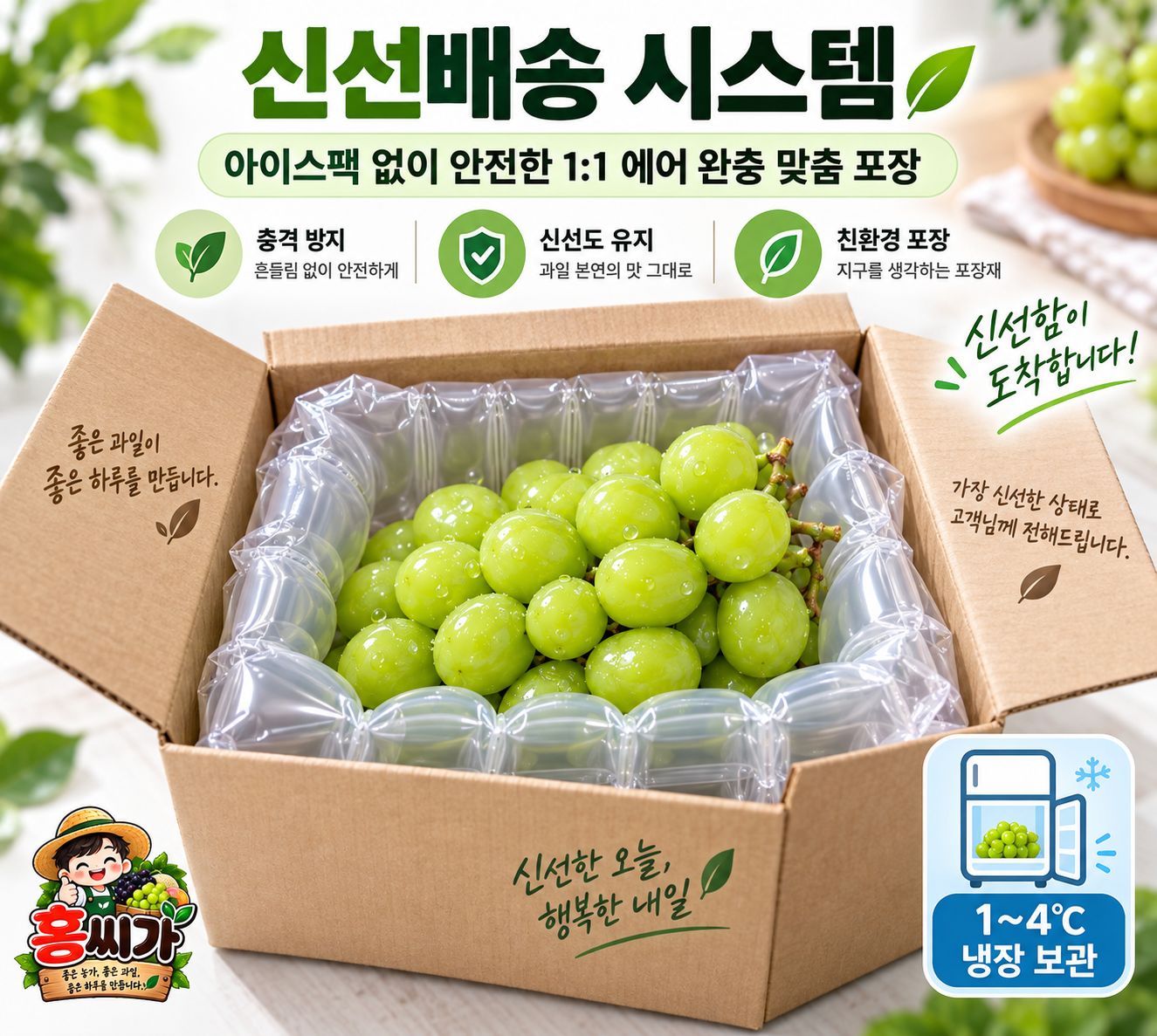 미국산 고당도 씨없는 청포도 상세 사진