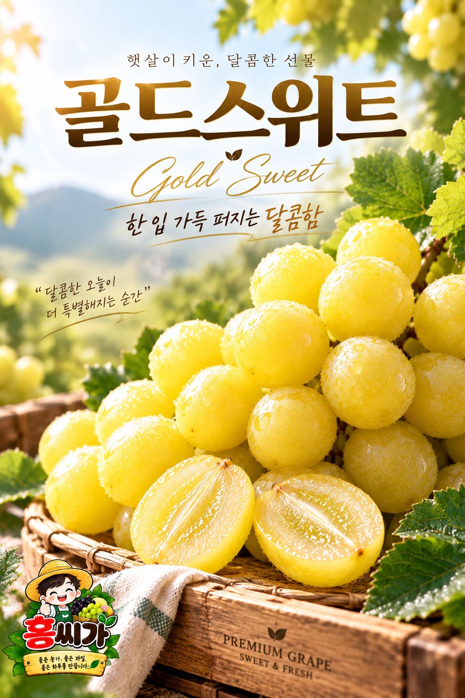 김천 포도명인 고당도 골드스위트 신품종 포도 1KG / 2KG 상세 사진
