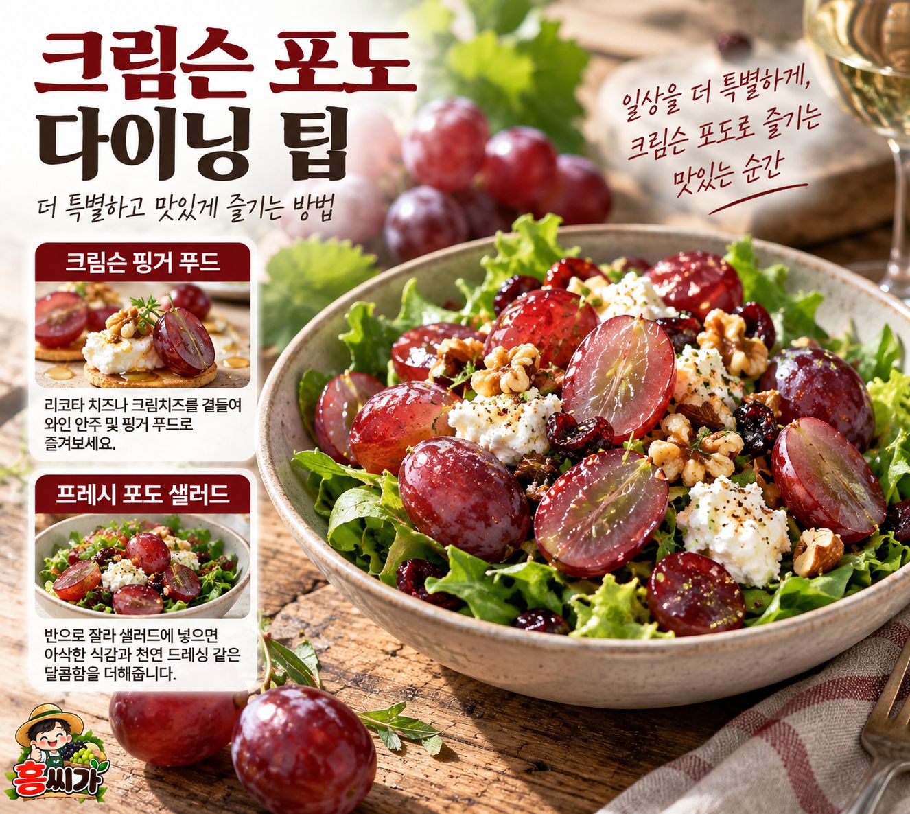 페루산 고당도 씨없는 크림슨 적포도 상세 사진