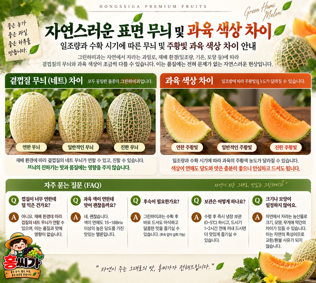 홍씨가 고당도 아삭 그린하미과 멜론 상세 사진