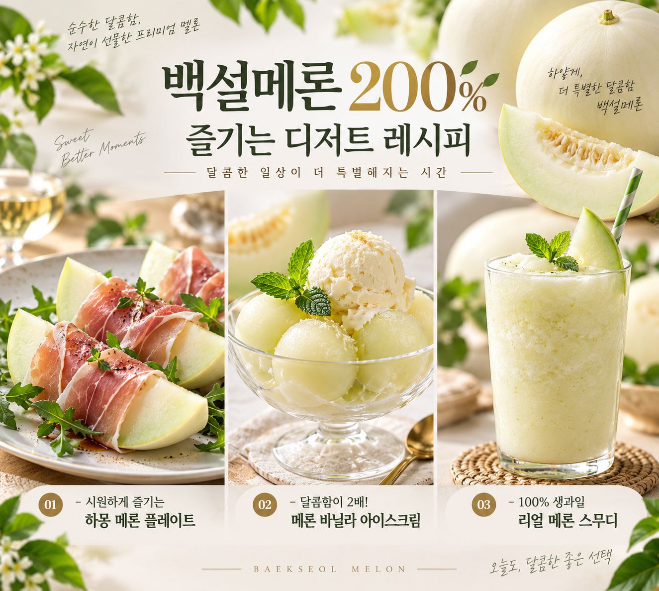 고당도 백설 메론 (수신메론/설향메론) 상세 사진
