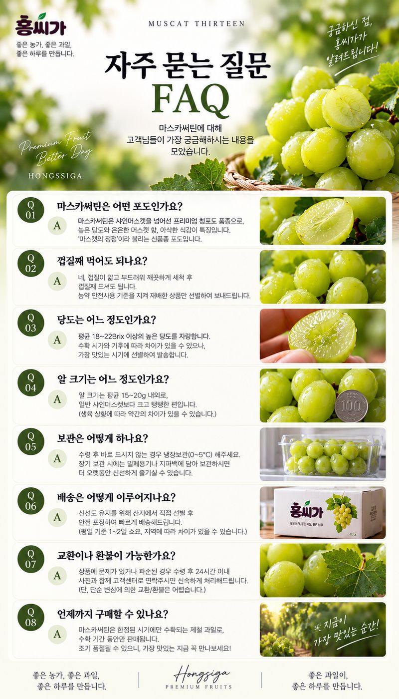 샤인머스캣을 뛰어넘는 18Brix+ 마스카써틴 2kg 상세 사진