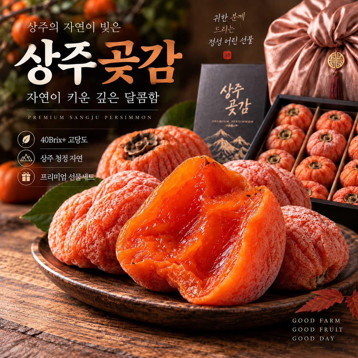 40Brix+ 극당도 전통 상주곶감 선물세트