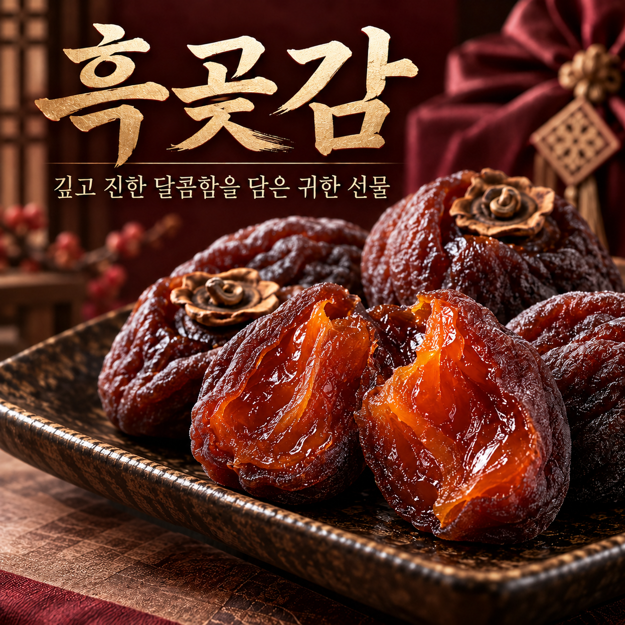 [전북 완주 명물] 60Brix+ 극당도 완주 대둔산 명품 흑곶감 선물세트