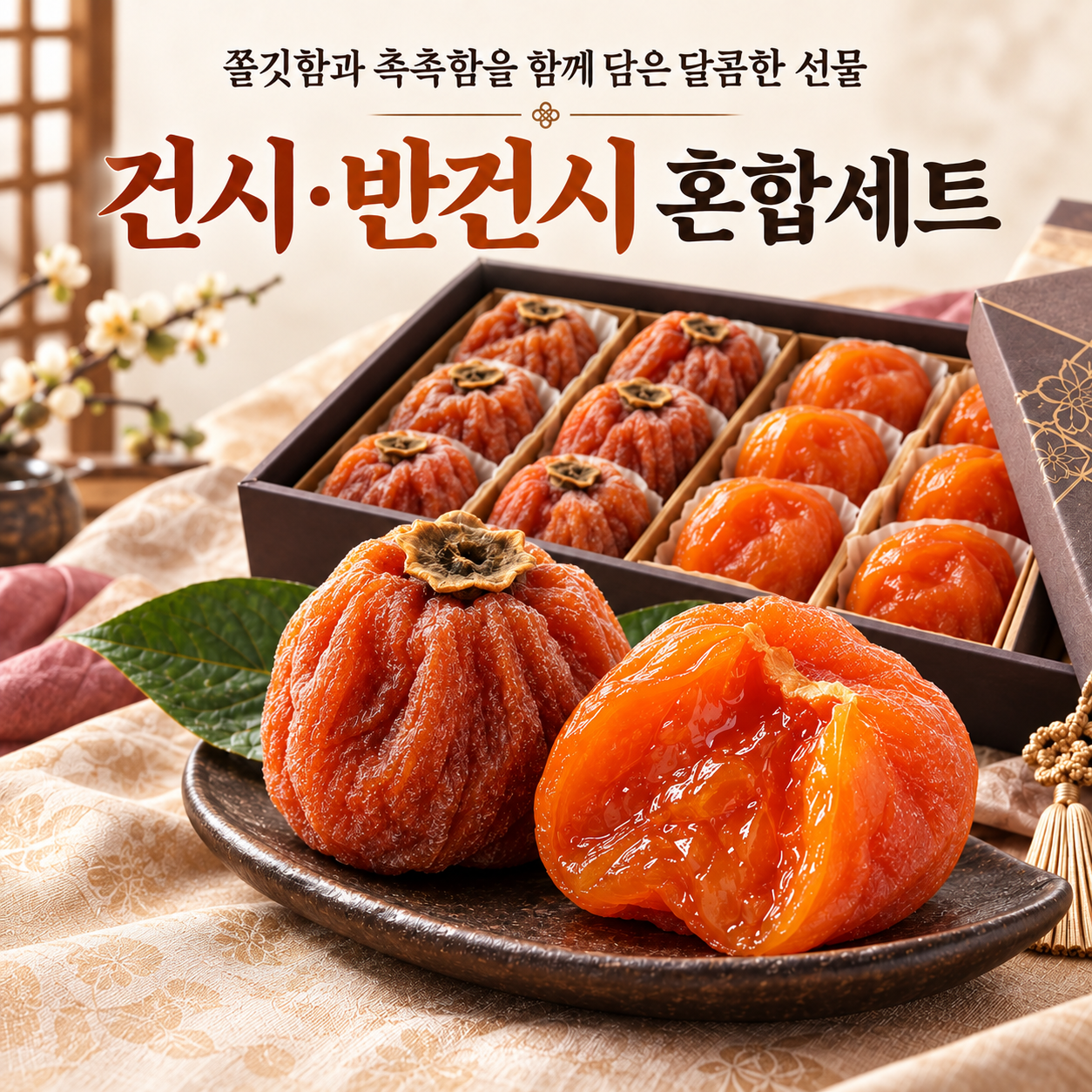 쫄깃함과 촉촉함을 한 상자에! 건시 · 반건시 곶감 선물세트