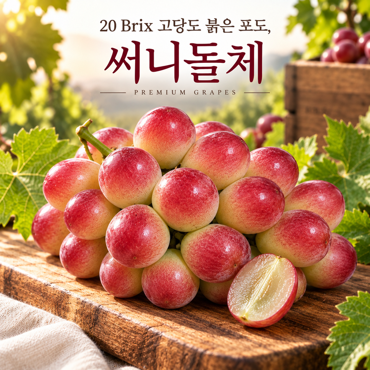 국내산 고당도 신품종 포도 써니돌체 SNS에서 난리난 사과포도