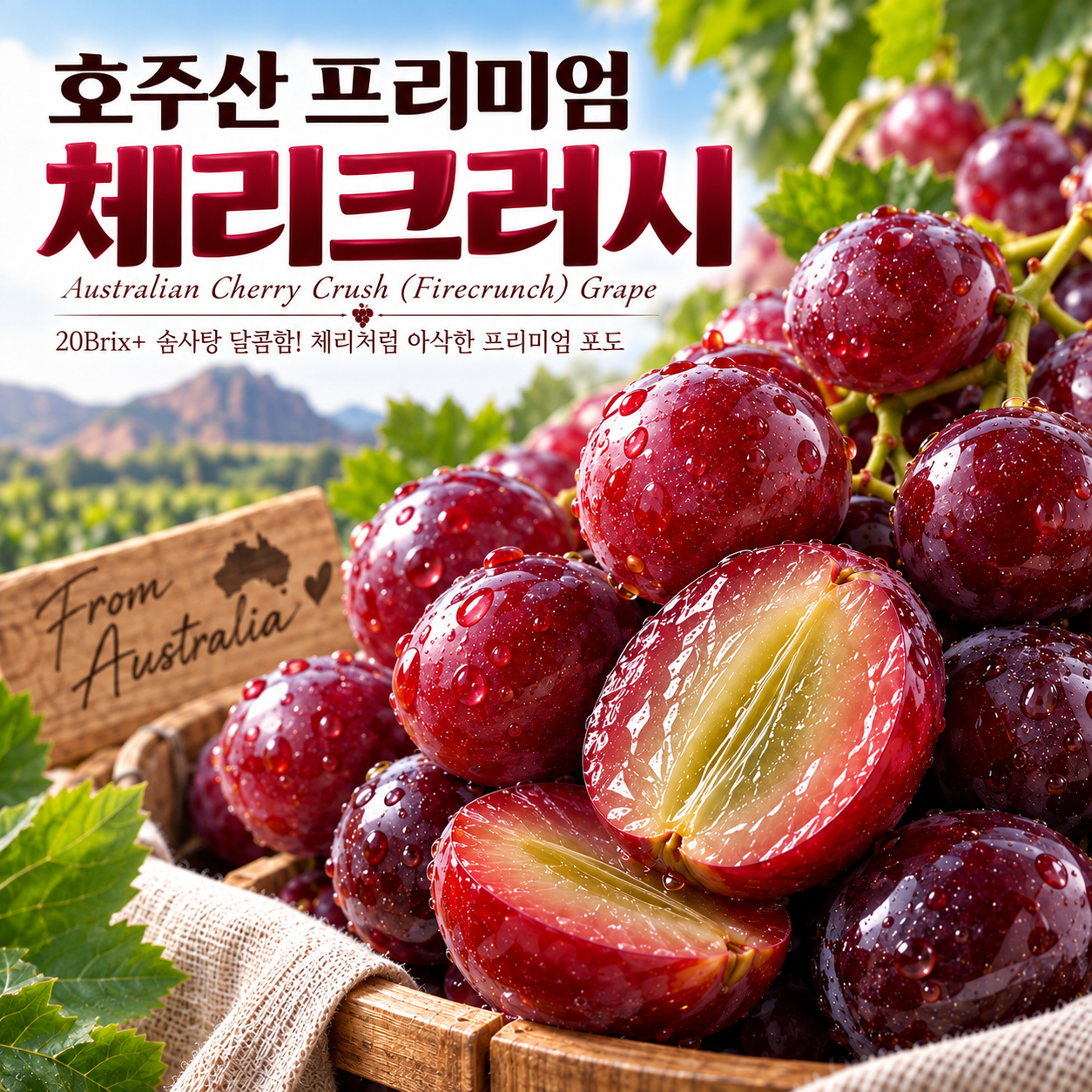 20Brix+ 솜사탕 향 아삭한 사과 식감! 씨 없는 '체리크러시(파이어크런치)'